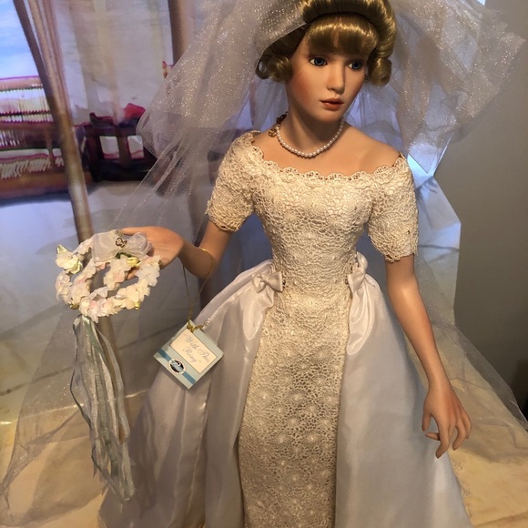 This beautiful porcelain bride doll is titled “With this ring” - Picture 2 of 3